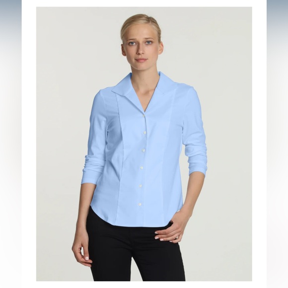 Hinson Wu - Donna 3/4 Sleeve Wing Collar "T" Shirt - Picture 5 of 6